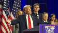 Donald Trump Kisses Melania Trump And Shares Moment With Son Barron As He Wins Second Presidential Race At Victory Party In West Palm - 06 Nov 2024