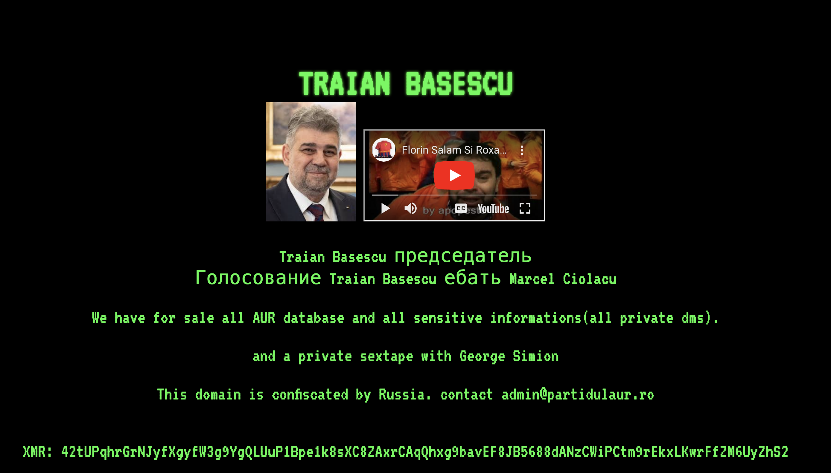 „Avem un sextape cu George Simion”. Site-ul partidului AUR a fost atacat de hackeri