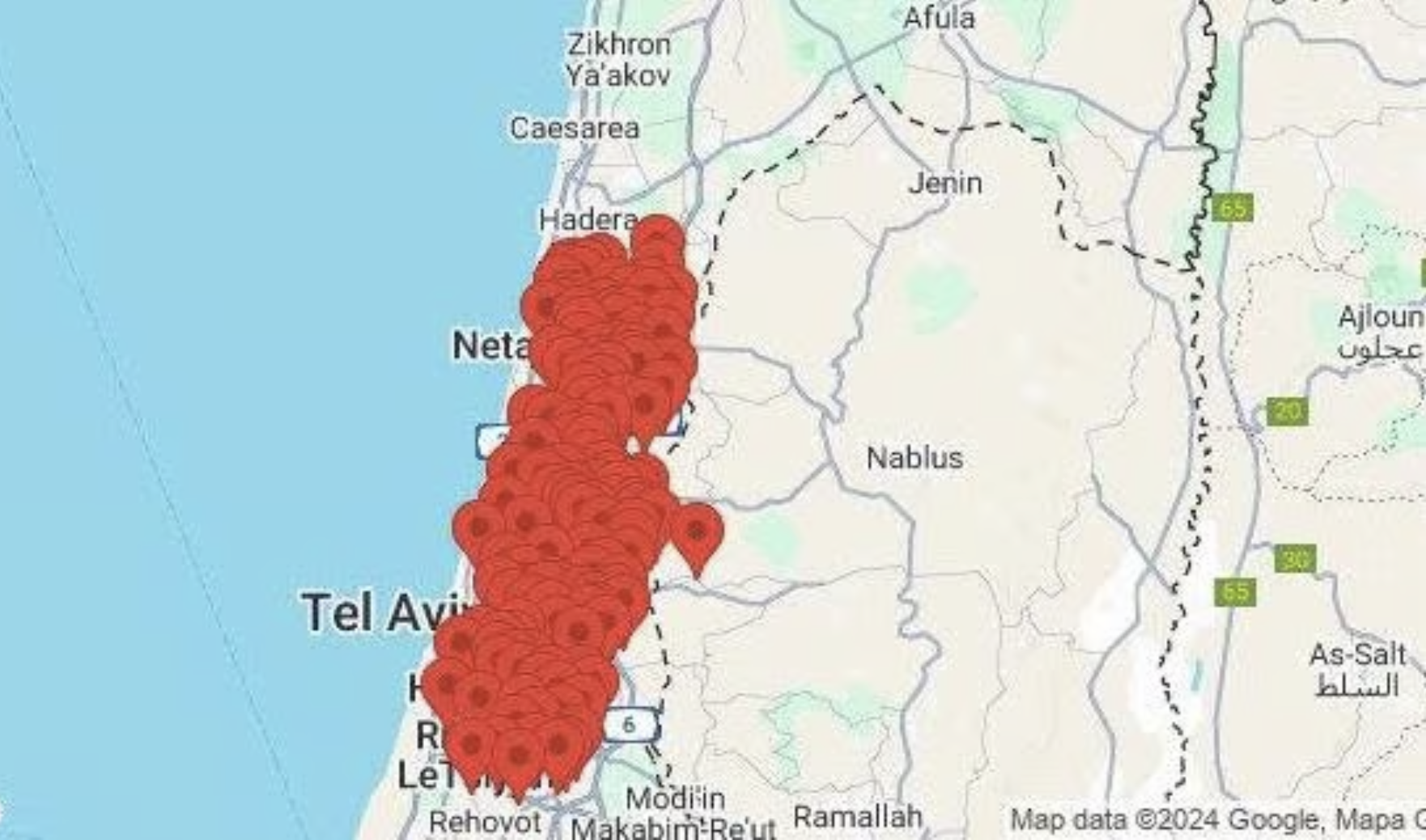 Hezbollah țintește orașul Tel Aviv în atacul asupra centrului Israelului. O rachetă a aterizat în parcarea aeroportului Ben Gurion