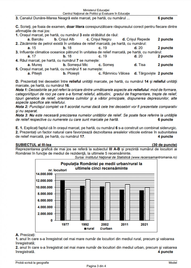 Subiecte BAC 2025, Geografie, pag 3