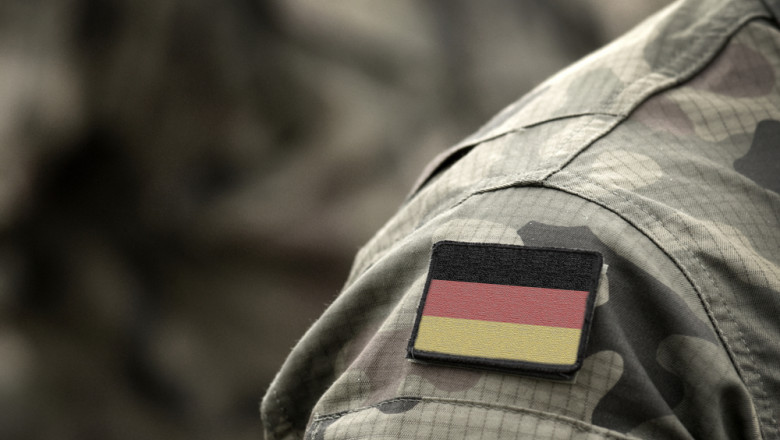 Flag,Of,Germany,On,Military,Uniform.,Army,,Armed,Forces,,Soldiers.