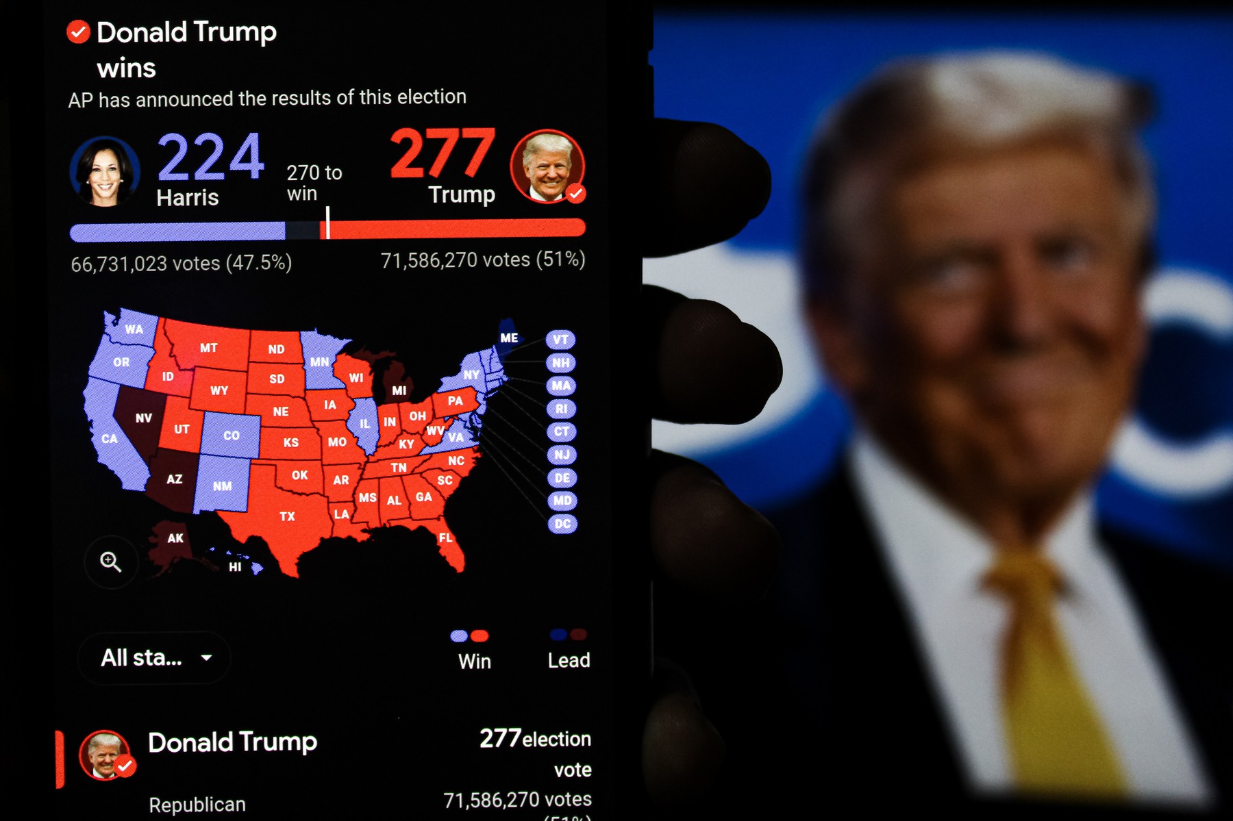 Kamala Harris l-a sunat pe Trump pentru a-l felicita pentru victorie. Urmează discursul de după înfrângere
