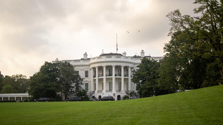 File photo dated August 29, 2021 - The view of the White House after President Joe Biden arrives back to the White House from Holy Trinity Catholic Church in the Georgetown neighborhood of Washington, DC President Biden earlier attended a dignified transf