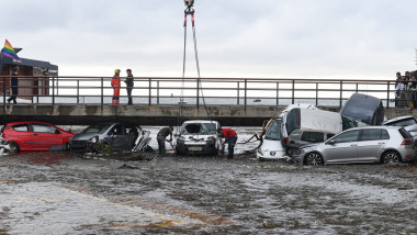 Heavy rains flood the center of Cadaqués (Girona)