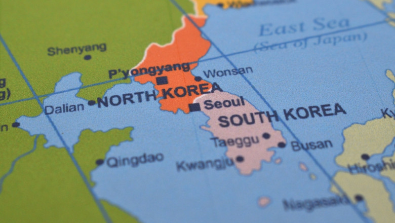 corea de nord coreea de sud harta