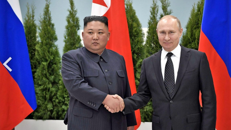 kim jong un da noroc cu vladimir putin