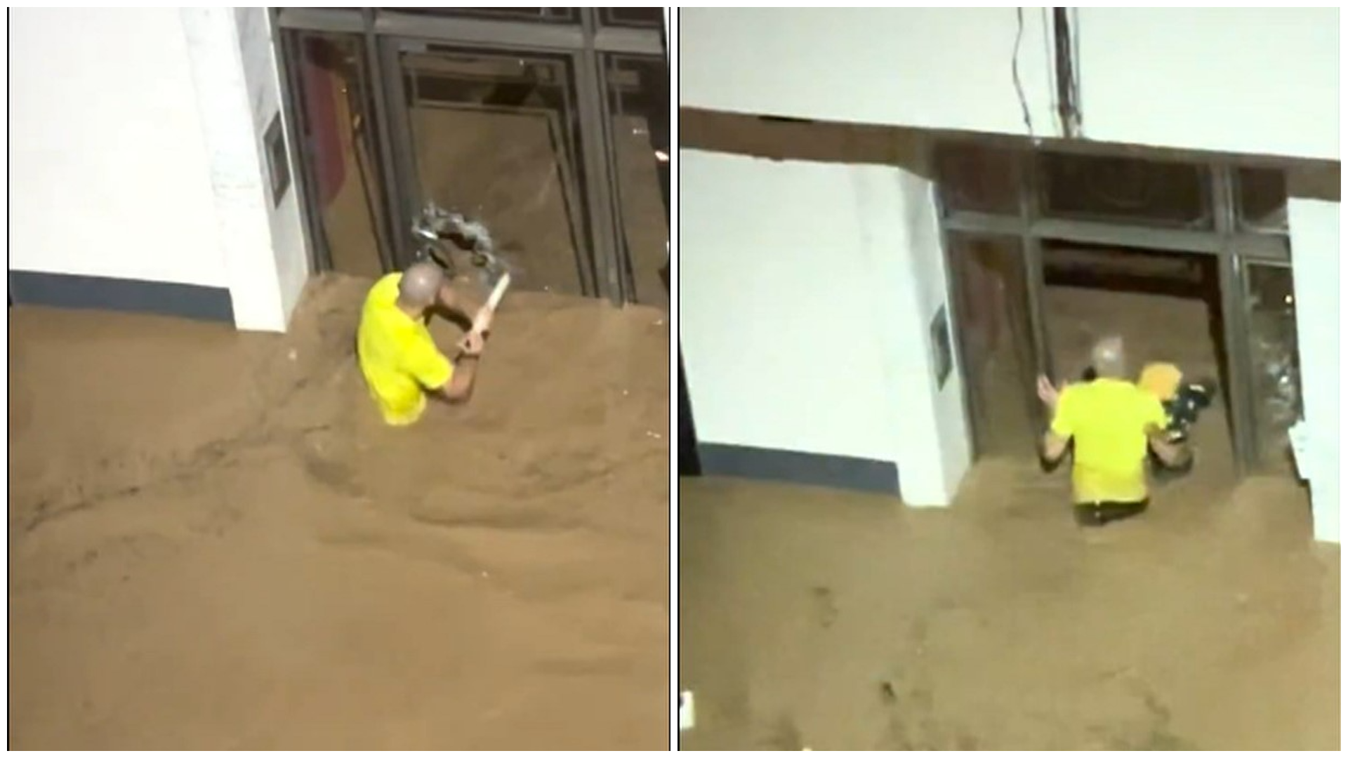 Momentul în care o femeie și doi copii sunt salvați în ultima clipă. Imagini șocante surprinse în timpul inundațiilor din Spania