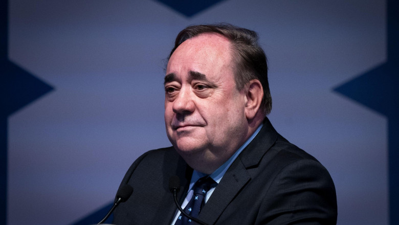 File photo dated 19/04/22 of Alex Salmond. The funeral of the former Scotland first minister will take place near his home in Aberdeenshire on Tuesday. Family and close friends of Mr Salmond will attend the service at Strichen Parish Church, which will be