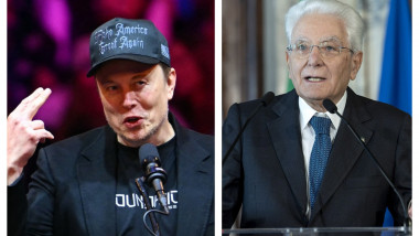 Elon Musk și Sergio Mattarella