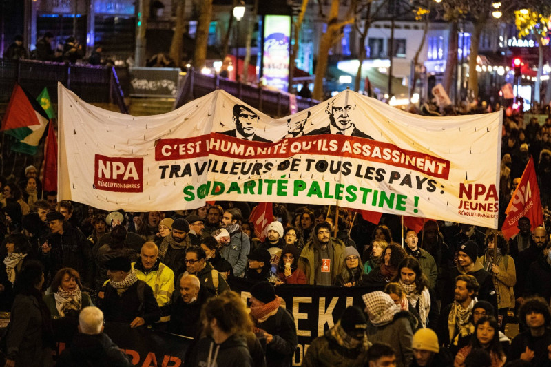 Paris : Pro-Palestinian demonstration against the Israel is Forever gala with Bezalel Smotrich