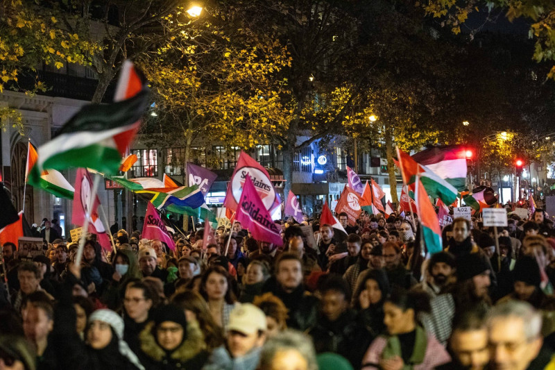 Paris : Pro-Palestinian demonstration against the Israel is Forever gala with Bezalel Smotrich