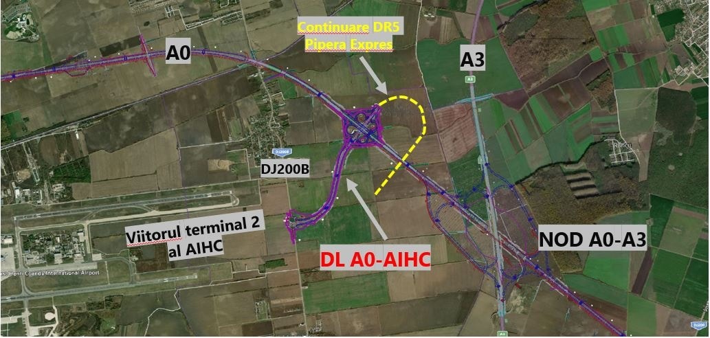 O nouă rută va lega Autostrada de Centură Bucureşti Nord de viitorul terminal al Aeroportului Otopeni