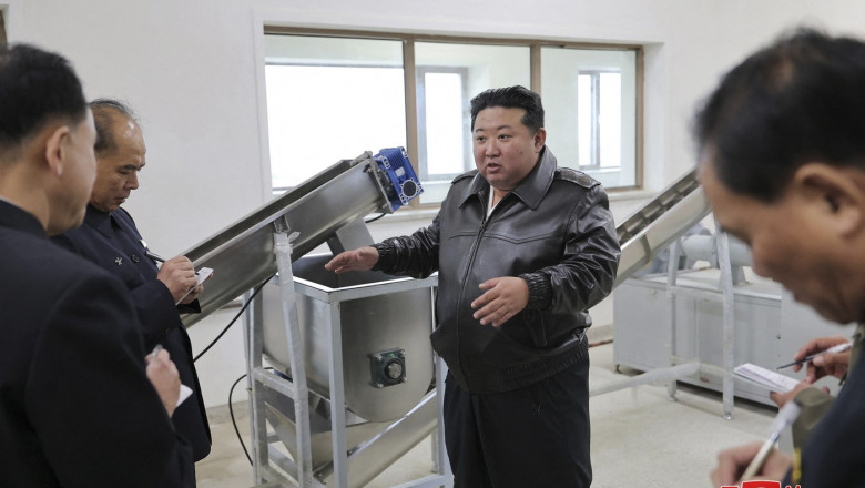 Kim Jong Un într-o fabrică de drone în Coreea de nord