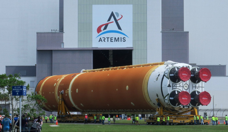 NASA Holds Media Event for Artemis II Rocket at the Kennedy Space Center