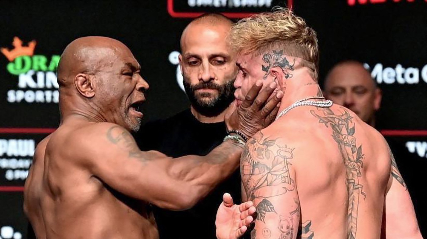 Mike Tyson l-a pălmuit pe Jack Paul înainte de luptă. ”Lovești ca o fetiță”
