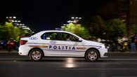 mașină de poliție pe stradă