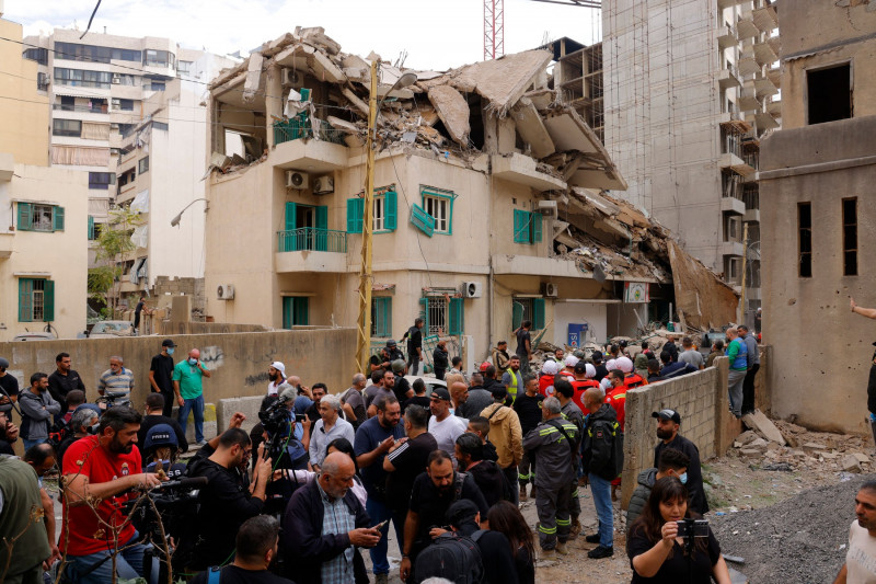 Israeli Airstrike On Beirut Kills Hezbollah's Media Chief - Lebanon - 17 Nov 2024