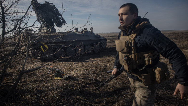 Anti-Air Units Work To Protect Ukrainian Frontline Positions