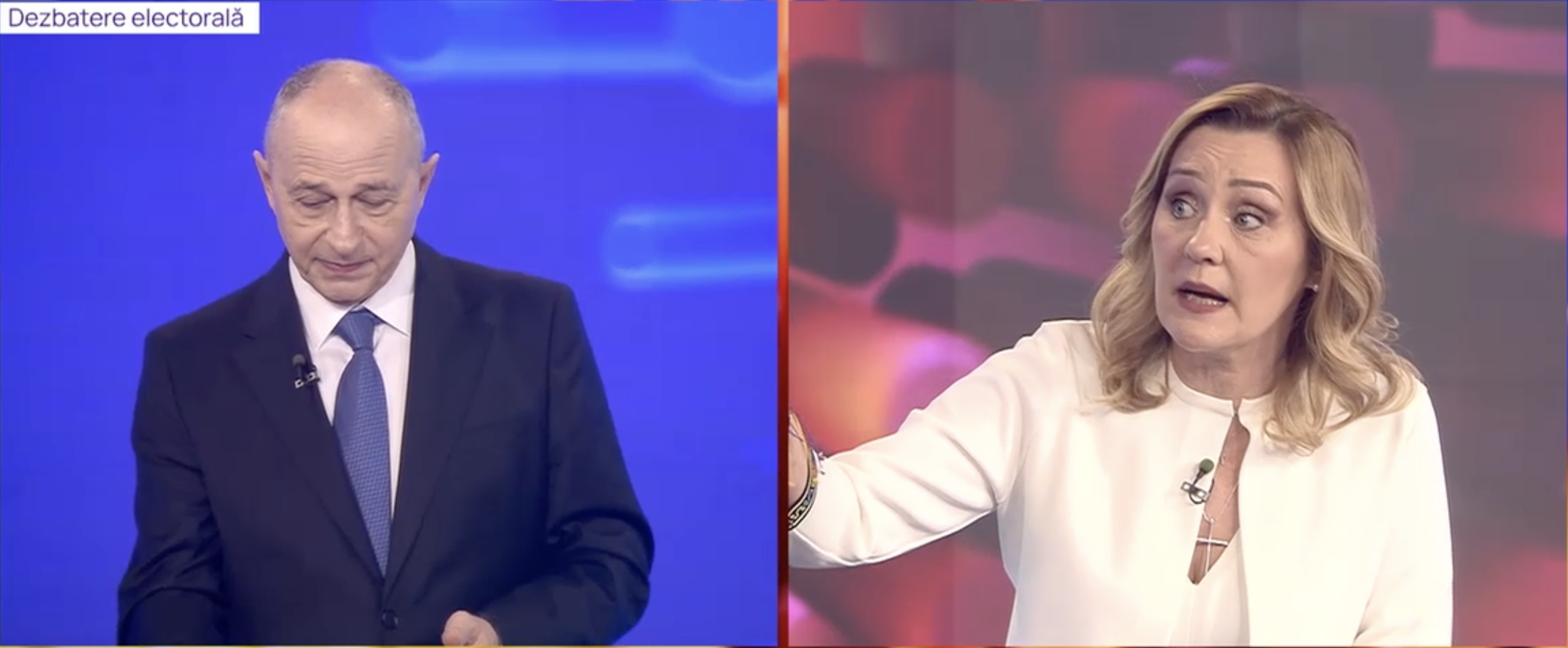 Contre între Mircea Geoană și Elena Lasconi, la dezbaterea președinților de la Digi24: „Băsescu vă bate şi când nu participă”