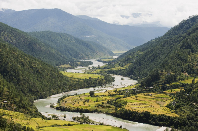 Râul Tsang Chhu, Punakha, Bhutan, Himalaya, Asia