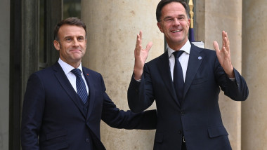 Emanuel Macron și Mark Rutte