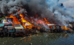 PHILIPPINES MANILA SLUM AREA FIRE