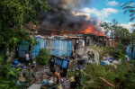 PHILIPPINES MANILA SLUM AREA FIRE