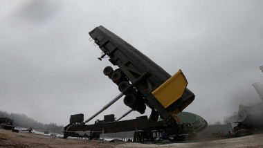 New nuclear warning to the West as a second Russian Yars intercontinental ballistic missile in two days is loaded into an underground silo at the Kozelsk military compound, south of Moscow.