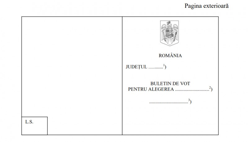 Buletin de vot - alegeri parlamentare 2024