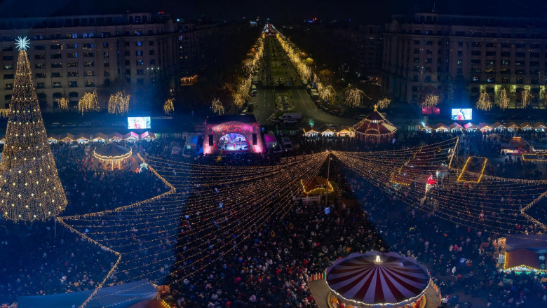 Târgul de Crăciun din Piața Constituției. Sursă foto Primăria Capitalei