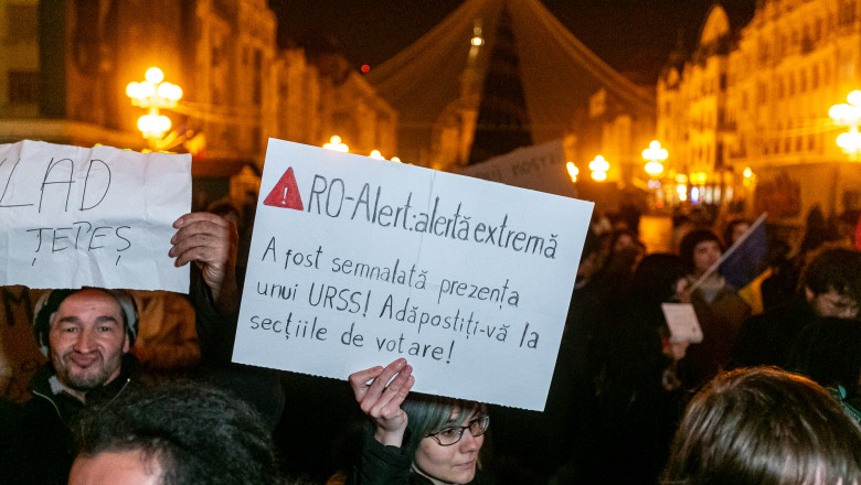 oamenii protesteaza la timisoara