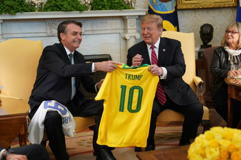 Trump meets with President Jair Bolsonaro of Brazil