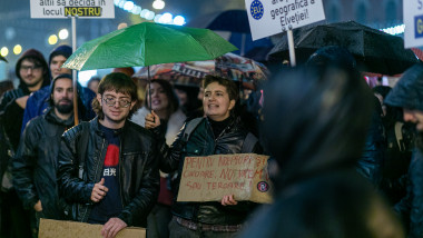 TIMISOARA - ALEGERI 2024 - PROTEST ANTI CALIN GEORGESCU - 28 NOI 2024