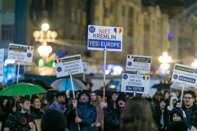 TIMISOARA - ALEGERI 2024 - PROTEST ANTI CALIN GEORGESCU - 28 NOI 2024