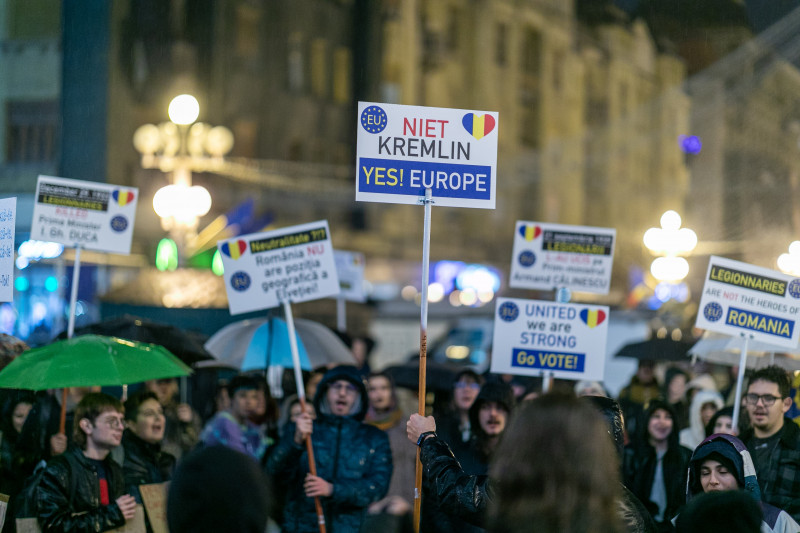 TIMISOARA - ALEGERI 2024 - PROTEST ANTI CALIN GEORGESCU - 28 NOI 2024