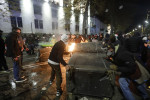 Georgian police use water cannons to disperse protesters in Tbilisi over EU negotiation delay