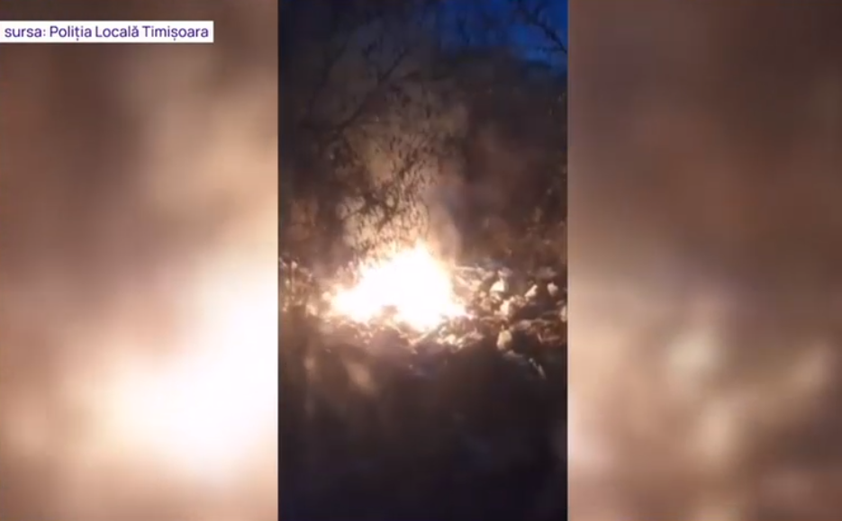 Amendă uriașă: 45.000 de lei pentru un timișorean care a dat foc deșeurilor în spatele curții