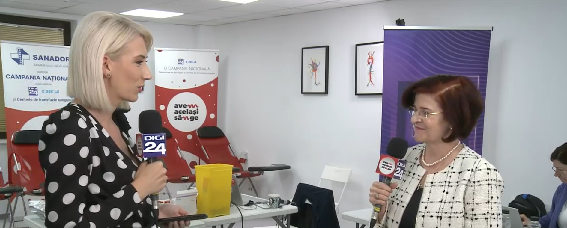 Cătălina Poiană promovează donarea de sânge și reforma sistemului de transfuzie | sursa foto: Digi24 Cătălina Poiană promovează donarea de sânge și reforma sistemului de transfuzie | sursa foto: Digi24