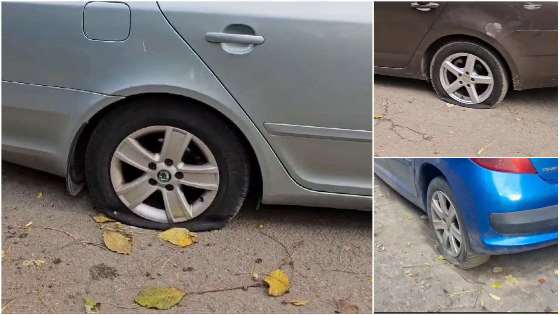 Mașini vandalizate într-o parcare din Constanța. Șoferii și-au găsit cauciucurile sparte