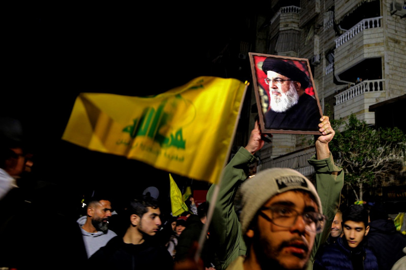 Memorial service for assassinated Hezbollah leader Hassan Nasrallah, new party leader claim divine victory over Israel