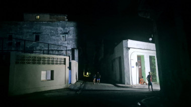 Havanna, Cuba. 20th Oct, 2024. People walk on dark streets in the center of the Cuban capital during an island-wide power outage. Credit: Nick Kaiser/dpa/Alamy Live News