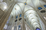 FRANCE PARIS NOTRE DAME CATHEDRAL INTERIOR VIEW