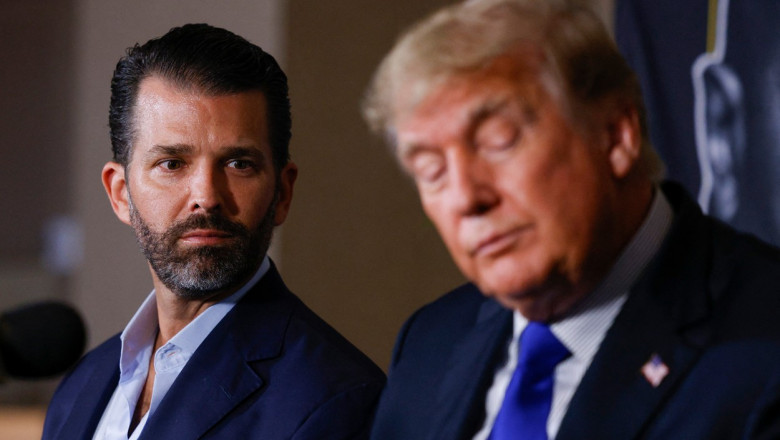 Donald Trump Jr. și prețedintele ales al sua donald trump