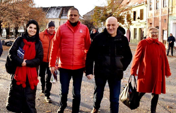 Horațiu Potra a făcut campanie pentru PSD la parlamentare, alături de șeful social-democraților din Sibiu