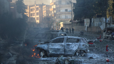 Syria Idlib Russian warplanes struck the university hospital