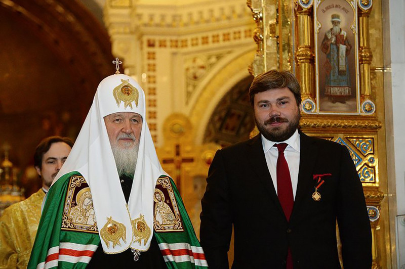 Konstantin Malofeev with Patriarch Kirill