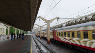 tren in gara in rusia