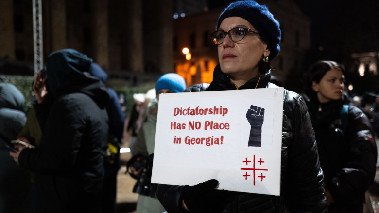 Georgians Still Out In Force On The Streets Of Tbilisi - 13 Dec 2024