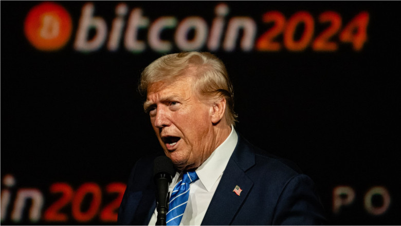 Donald Trump la o conferință Bitcoin