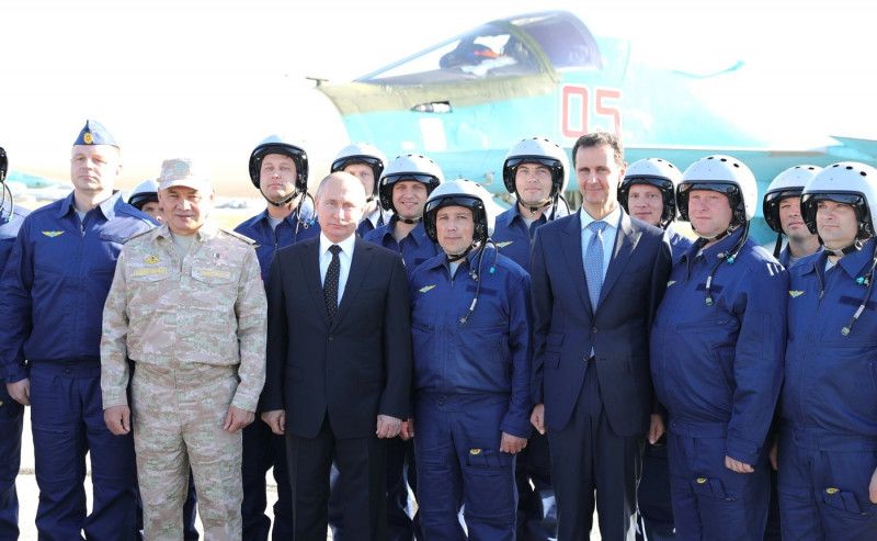 Russian President Putin in Syria's Latakia